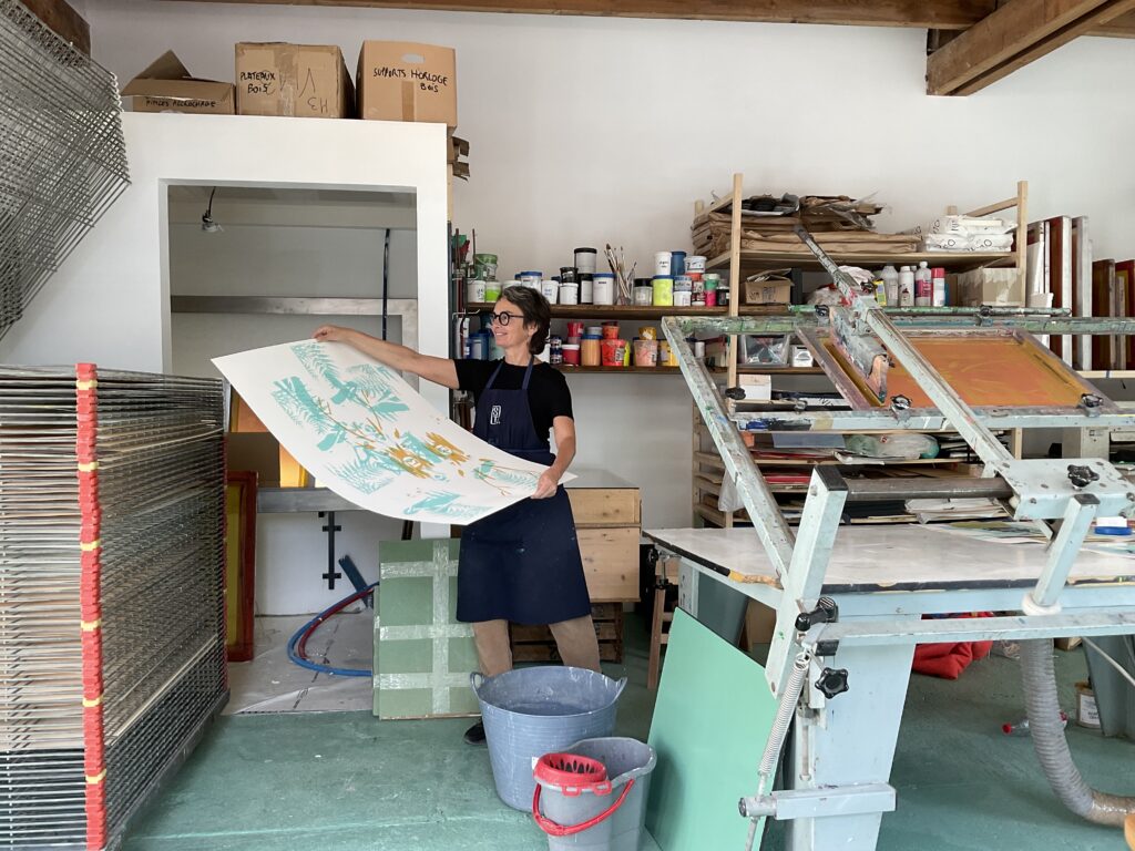 Photo de l'atelier de sérigraphie